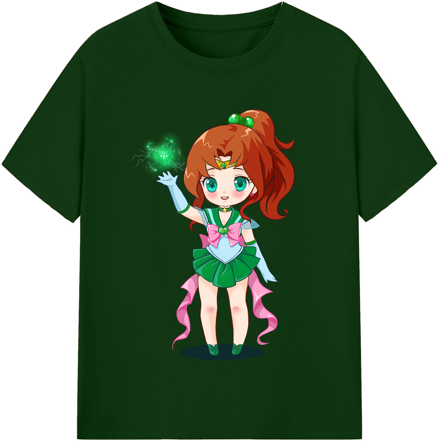 （画像用） 美少女戦士セーラームーン 木野 まこと きの まこと Sailor Moon Kino Makoto （セーラージュピター；Sailor Jupiter） 綿100％半袖Tシャツ（フロントプリント）